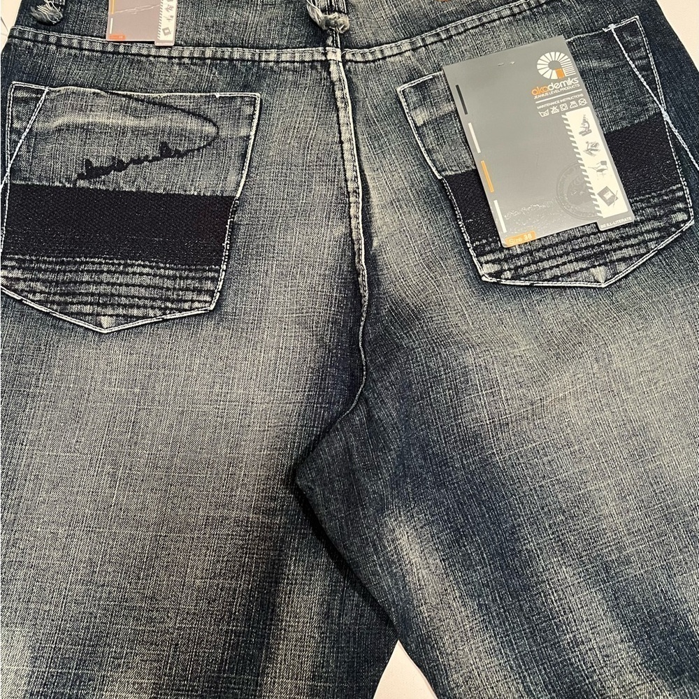NWT Men's Akademiks Jeanius Level Signature 38x32 Jeans 10" Boot Cut🔥🔥(D3) - Picture 5 of 14